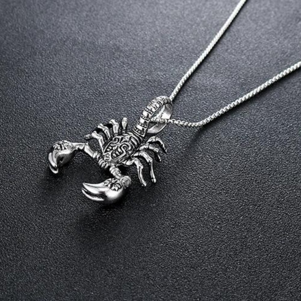 ❤️Retro Stainless steel scorpion pendant necklace for women/men, N90201P195